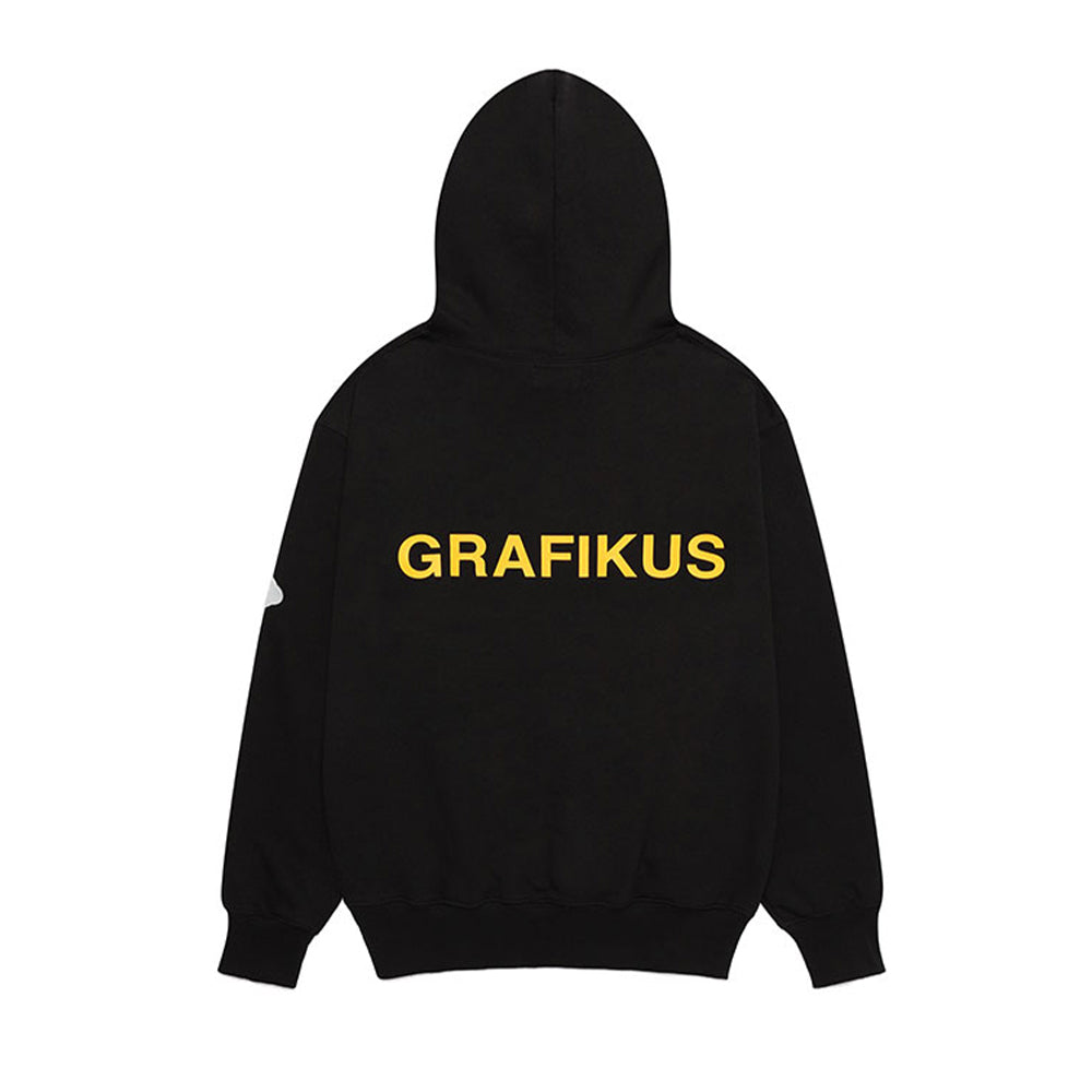 【GRAFIKUS】經典LOGO抽繩帽T-黑
