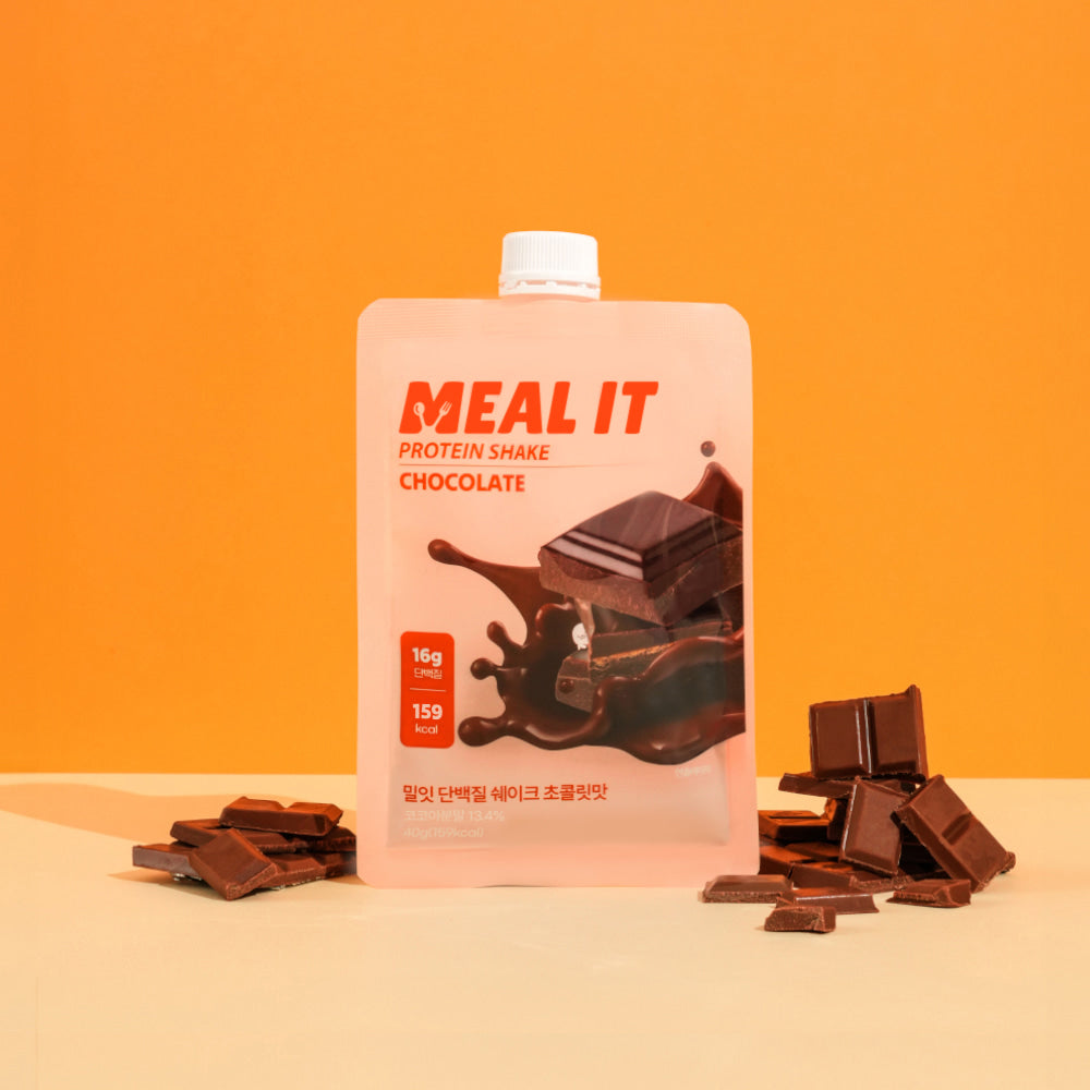 Olive Young熱銷【 MEAL IT 】蛋白奶昔粉 40g (開心果杏仁片/哈密瓜/巧克力拿鐵/香蕉牛奶/咖啡牛奶)
