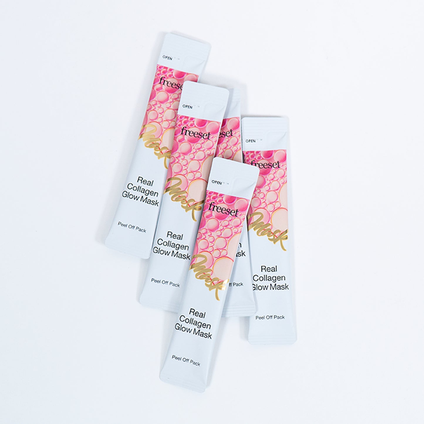 【Freeset】撕拉面膜 (5入) 8ml （真膠原蛋白亮膚/提亮膠原蛋白亮膚/維他命膠原蛋白亮澤）