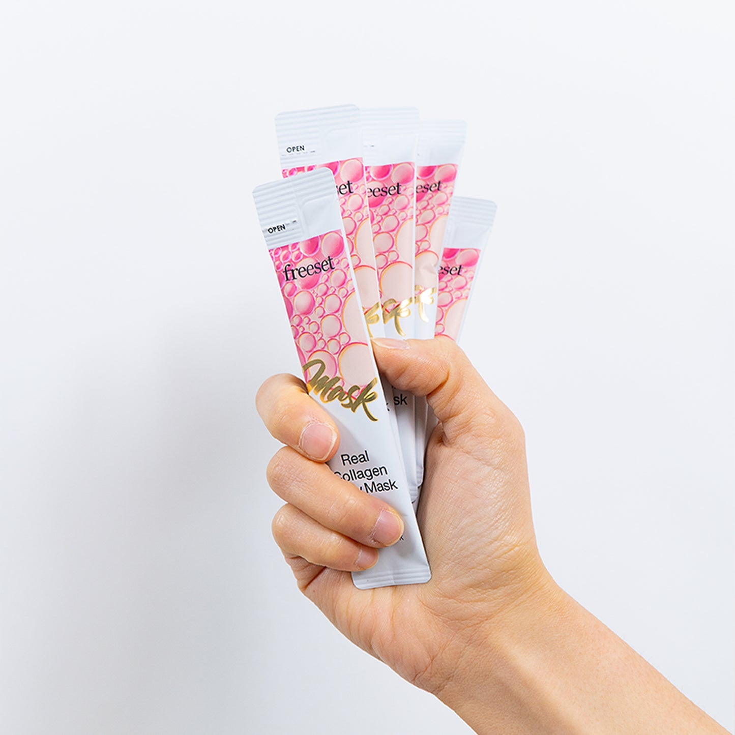 【Freeset】撕拉面膜 (5入) 8ml （真膠原蛋白亮膚/提亮膠原蛋白亮膚/維他命膠原蛋白亮澤）