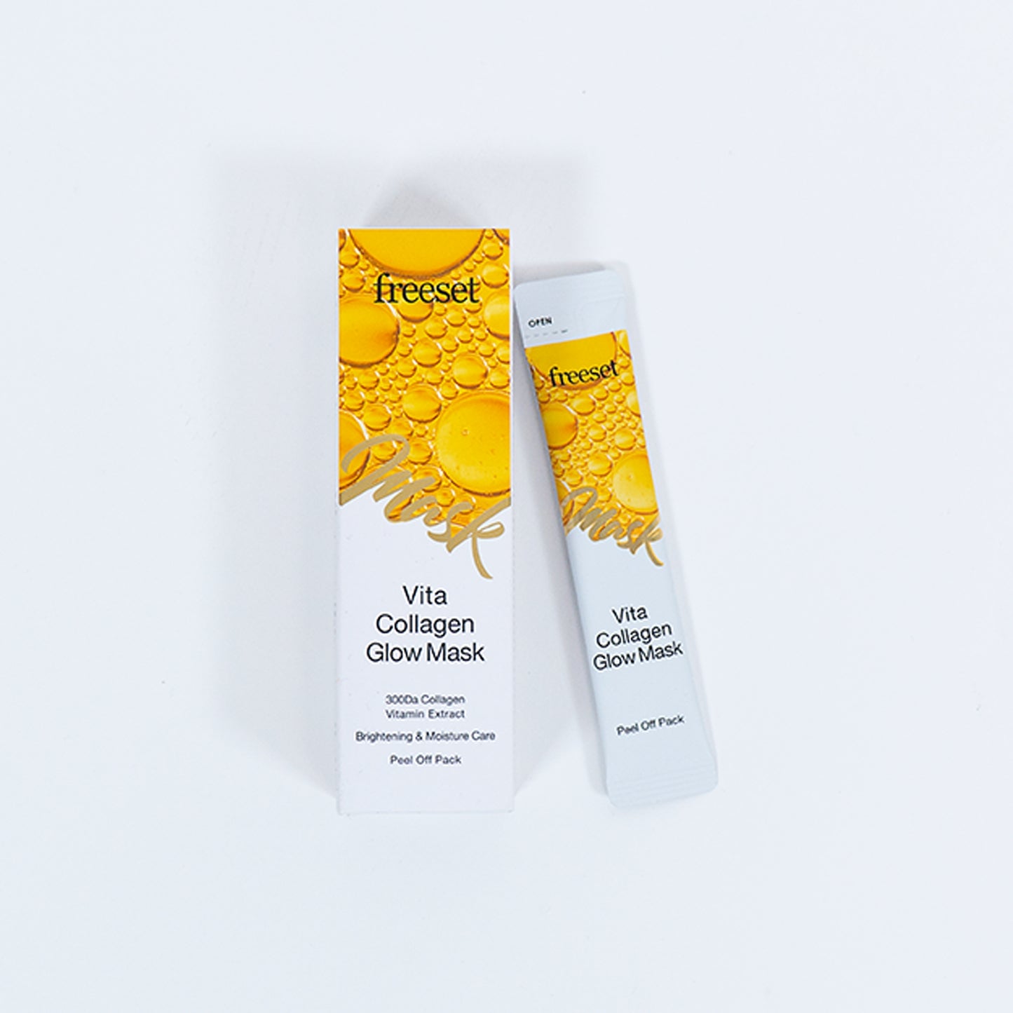 【Freeset】撕拉面膜 (5入) 8ml （真膠原蛋白亮膚/提亮膠原蛋白亮膚/維他命膠原蛋白亮澤）