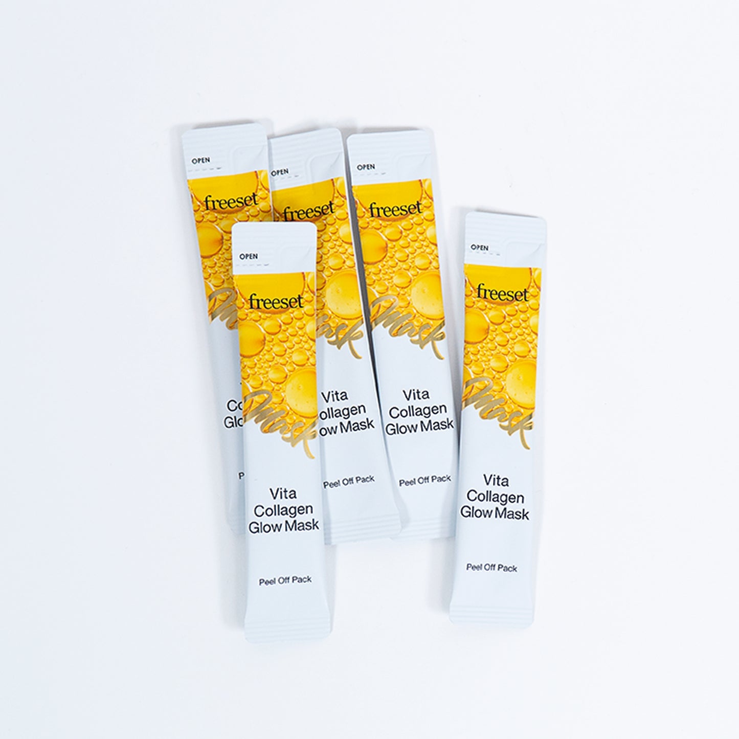 【Freeset】撕拉面膜 (5入) 8ml （真膠原蛋白亮膚/提亮膠原蛋白亮膚/維他命膠原蛋白亮澤）
