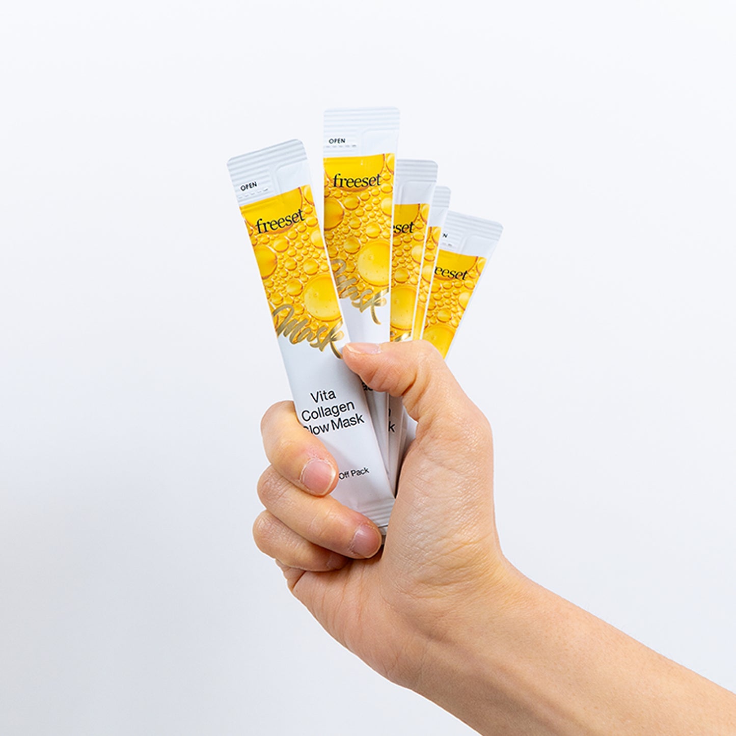 【Freeset】撕拉面膜 (5入) 8ml （真膠原蛋白亮膚/提亮膠原蛋白亮膚/維他命膠原蛋白亮澤）