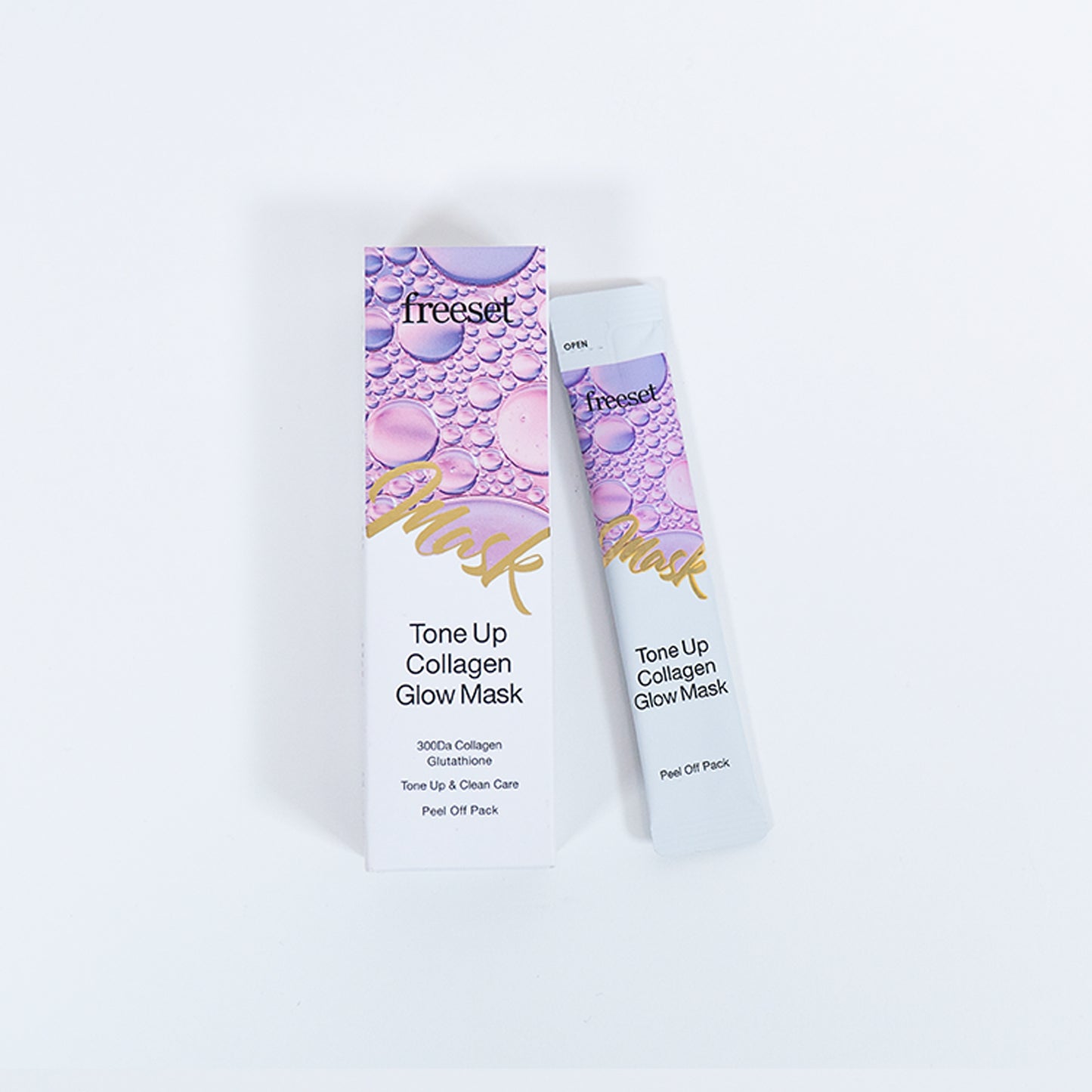 【Freeset】撕拉面膜 (5入) 8ml （真膠原蛋白亮膚/提亮膠原蛋白亮膚/維他命膠原蛋白亮澤）