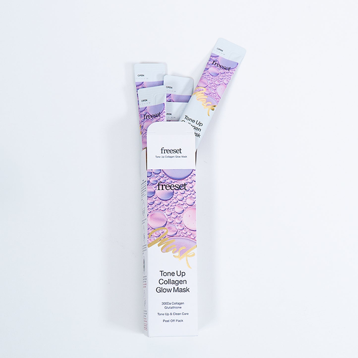 【Freeset】撕拉面膜 (5入) 8ml （真膠原蛋白亮膚/提亮膠原蛋白亮膚/維他命膠原蛋白亮澤）