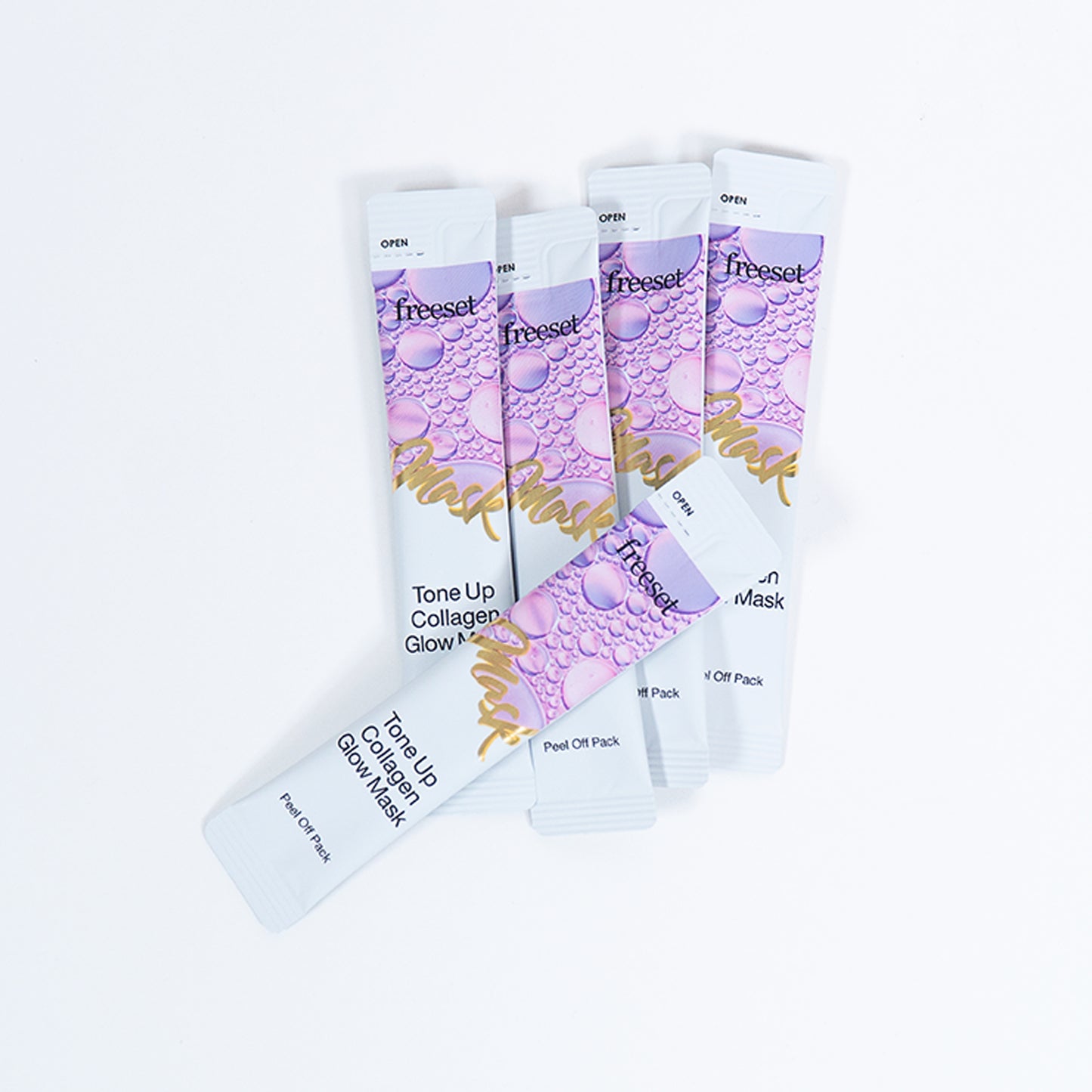 【Freeset】撕拉面膜 (5入) 8ml （真膠原蛋白亮膚/提亮膠原蛋白亮膚/維他命膠原蛋白亮澤）