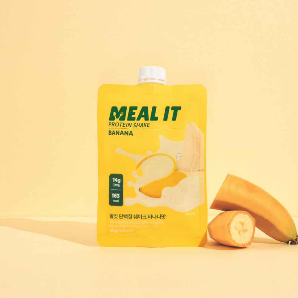Olive Young熱銷【 MEAL IT 】蛋白奶昔粉 40g  (開心果杏仁片/哈密瓜/巧克力拿鐵/香蕉牛奶/咖啡牛奶)